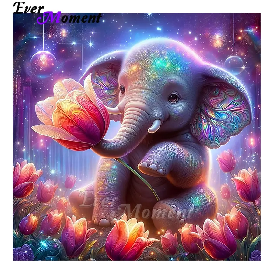 

Elephant Diamond Painting Animal Picture Of Rhinestones Full Square 5D DIY Embroidery Cross Stitch Home Decor ASF3116