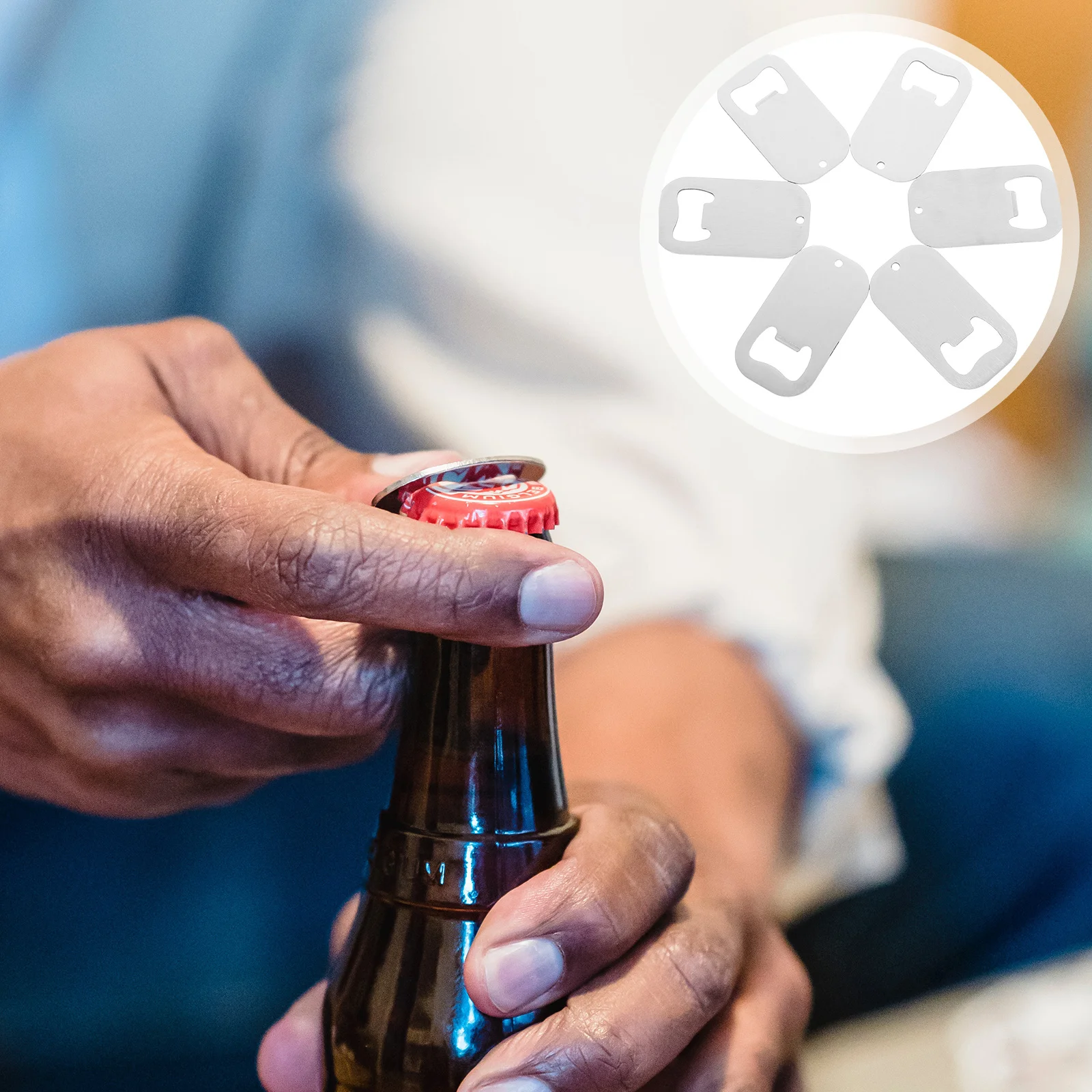 

12Pcs Stainless Steel Bottle Openers Compact Manual Beer Soda Bottle Opener Metal Beverage Lid Remover Party Tool