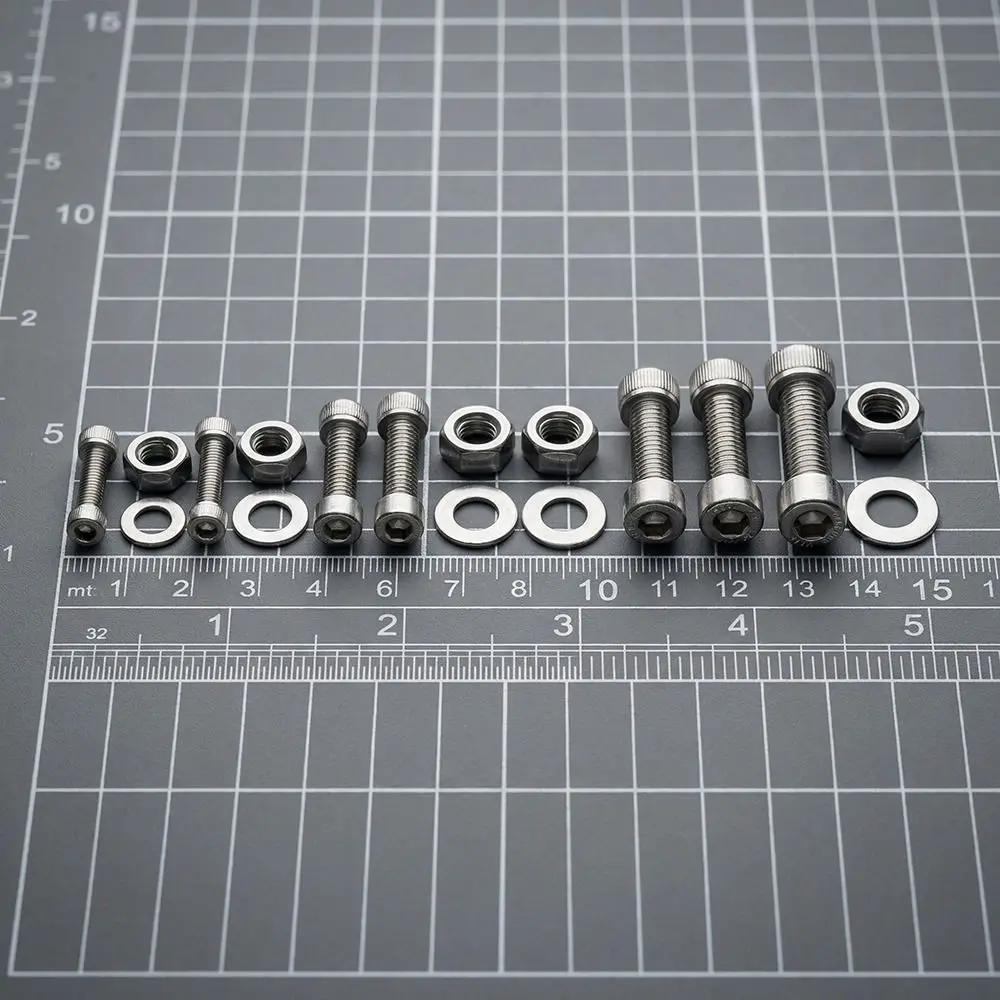 1080 Pcs M 2 M 3 M 4 Hex Button Machine Screws Stainless Steel Hexagon Socket Hex Socket Head Cap Screws Kit Durable