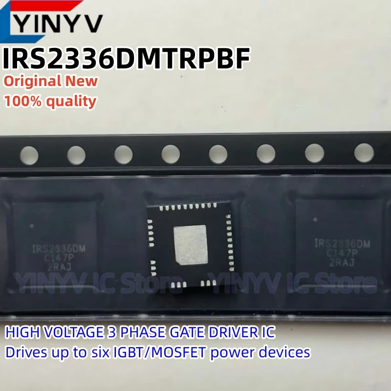 Free shipping 1-5Pcs IRS2336DMTRPBF IRS2336DM IRS2336 MLPQ7X7-48 HIGH VOLTAGE 3 PHASE GATE DRIVER IC Chipset 100% New original