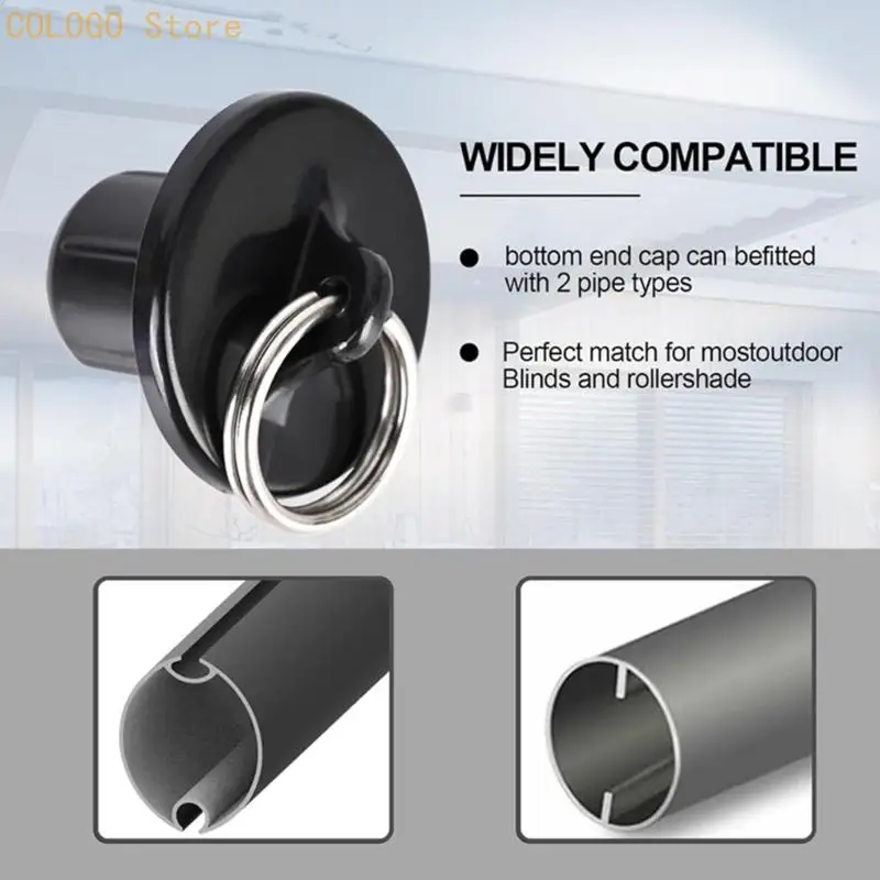8Pcs Universal Pull Rings End Cap Cover, Replacement Shade Parts for Outdoor Indoor Sunshades Roller Up Blinds Accessories D0LD
