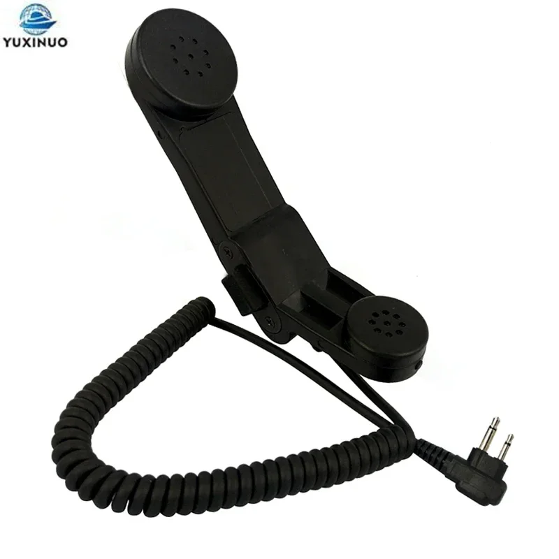 Military Handheld Telephone PTT Shoulder Mic Speaker Microphone for Motorola 2 Pin Plug Connector Two Way Radio Walkie Talkie