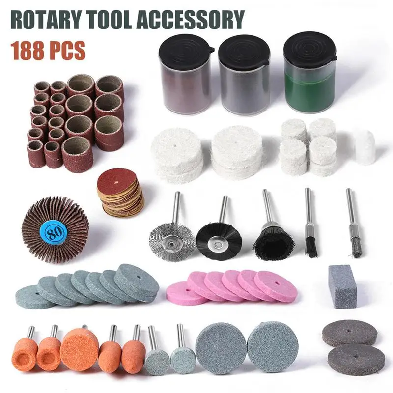 Kit di accessori per utensili rotanti Robusto kit di lucidatura per molatura Accessori per utensili elettrici Set di accessori per utensili elettrici Utensili rotanti riutilizzabili