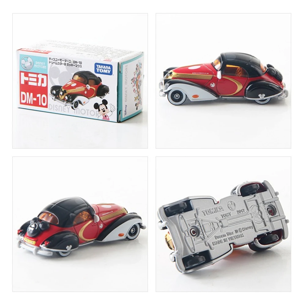 Takara Tomy Tomica Disney Motors Mini Diecast Car Model Ornaments Toy Dream Star Mickey Collectible Gifts for Children