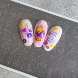 XMQ NAIL ART STAMPING PLATES BEARS TEMPLATES HEART IMAGEPLATES