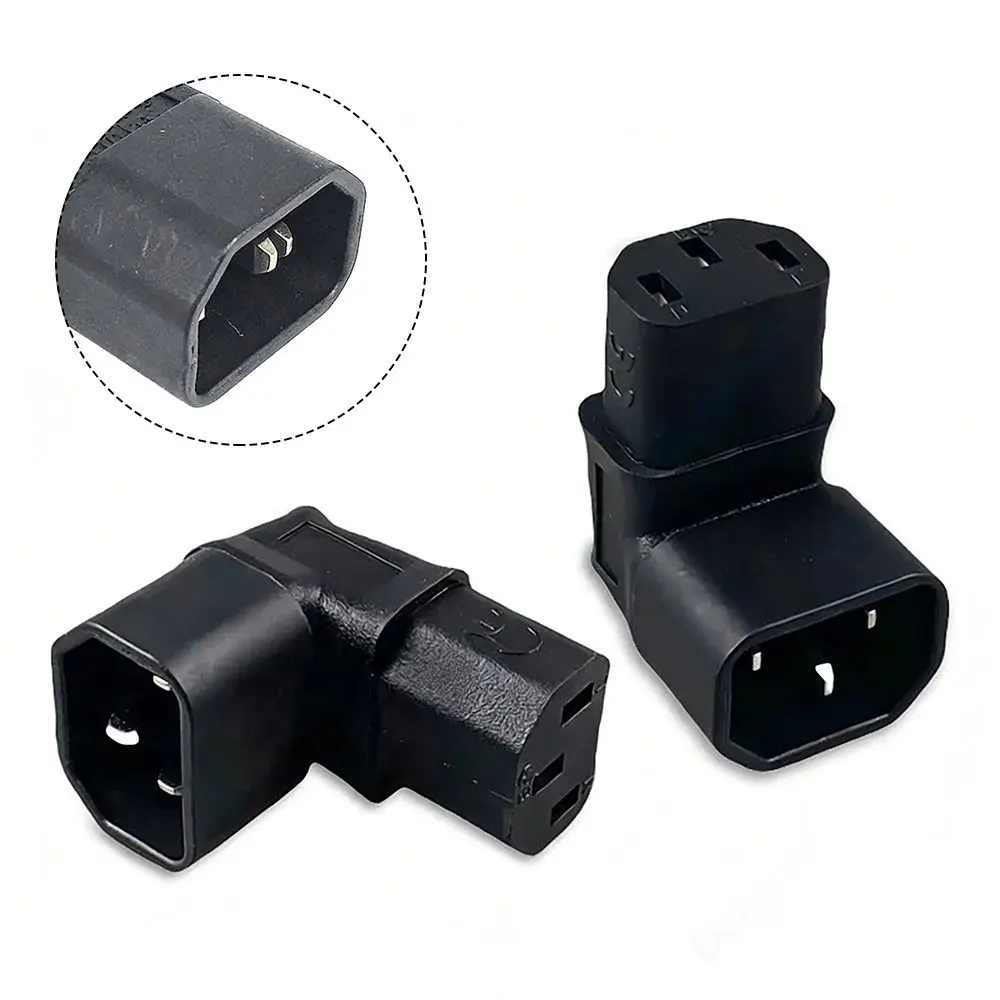 Professional 3Pin AC Adapter C14 to C13 Male to Famale AC Plug Converter 90 Degree Extension Plug Electrical Connection