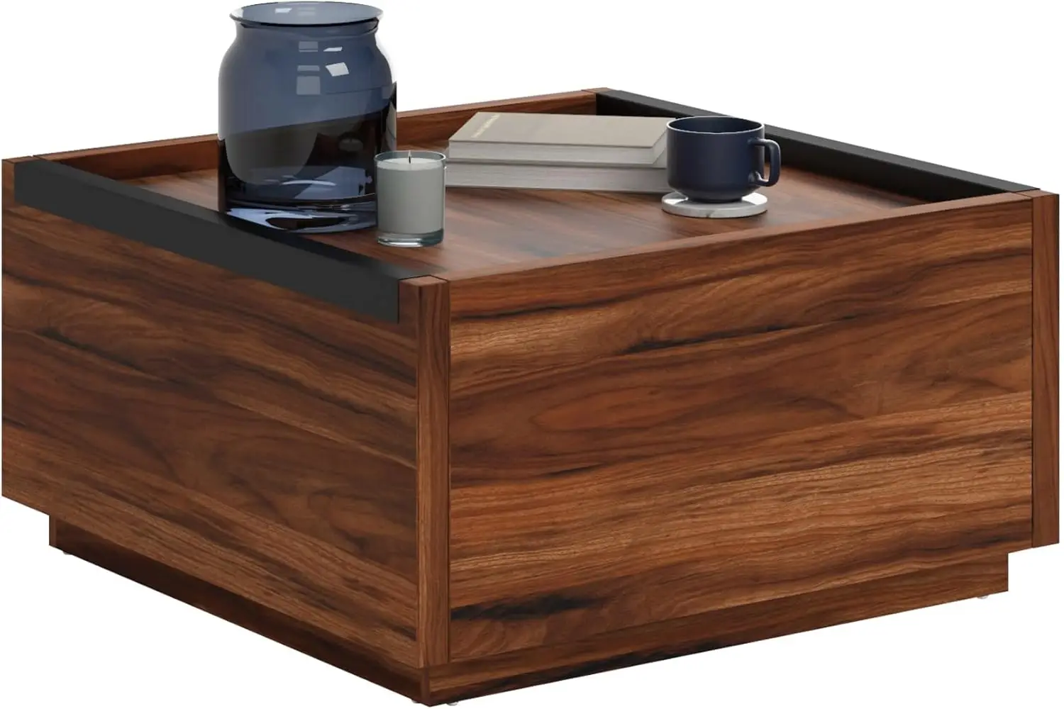 Manhattan Gate Modern Square Coffee Table, Blaze Acacia Finish