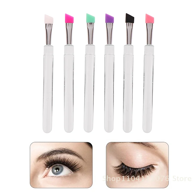 

Silicone Portable Belt Cover Dust-proof Oblique Eyebrow Brush Oblique Angle Flat Oblique Blade Eyeliner Brush Eye Makeup Tool