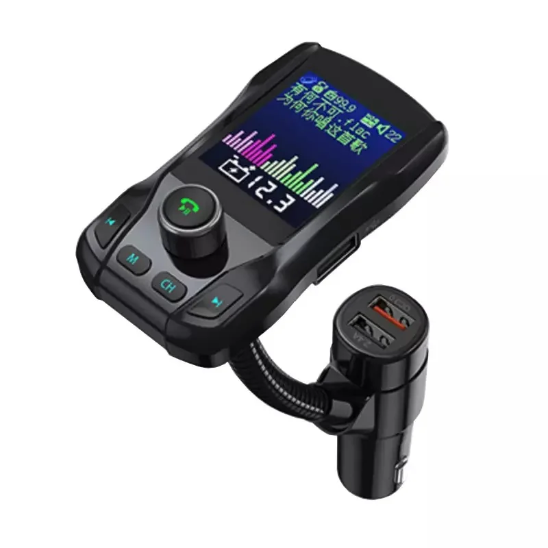 FM39 Color Screen Car Bluetooth MP3 Player FM Transmitter Dual USB Fast Charging Charger