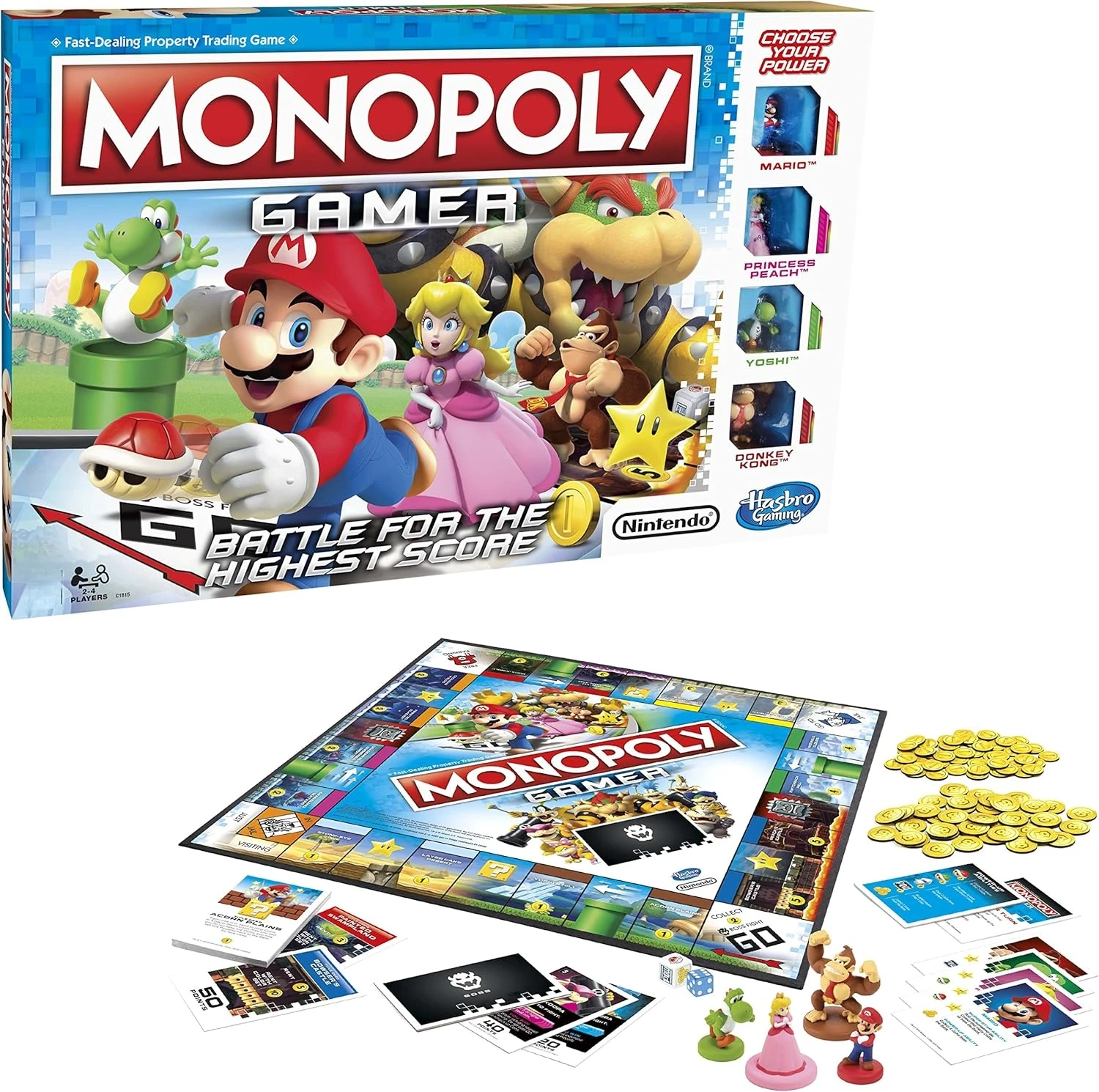 

Super Mario Monopoly Critical Thinking Game - Hasbro Edition Classic Board Game Adventure