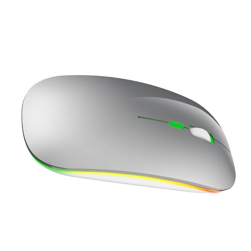 Wireless Gaming Mouse Quiet Clicks Wireless Rechargeable Gaming Mouse with Colorful LED Lights 3 Level Adjustable DPI