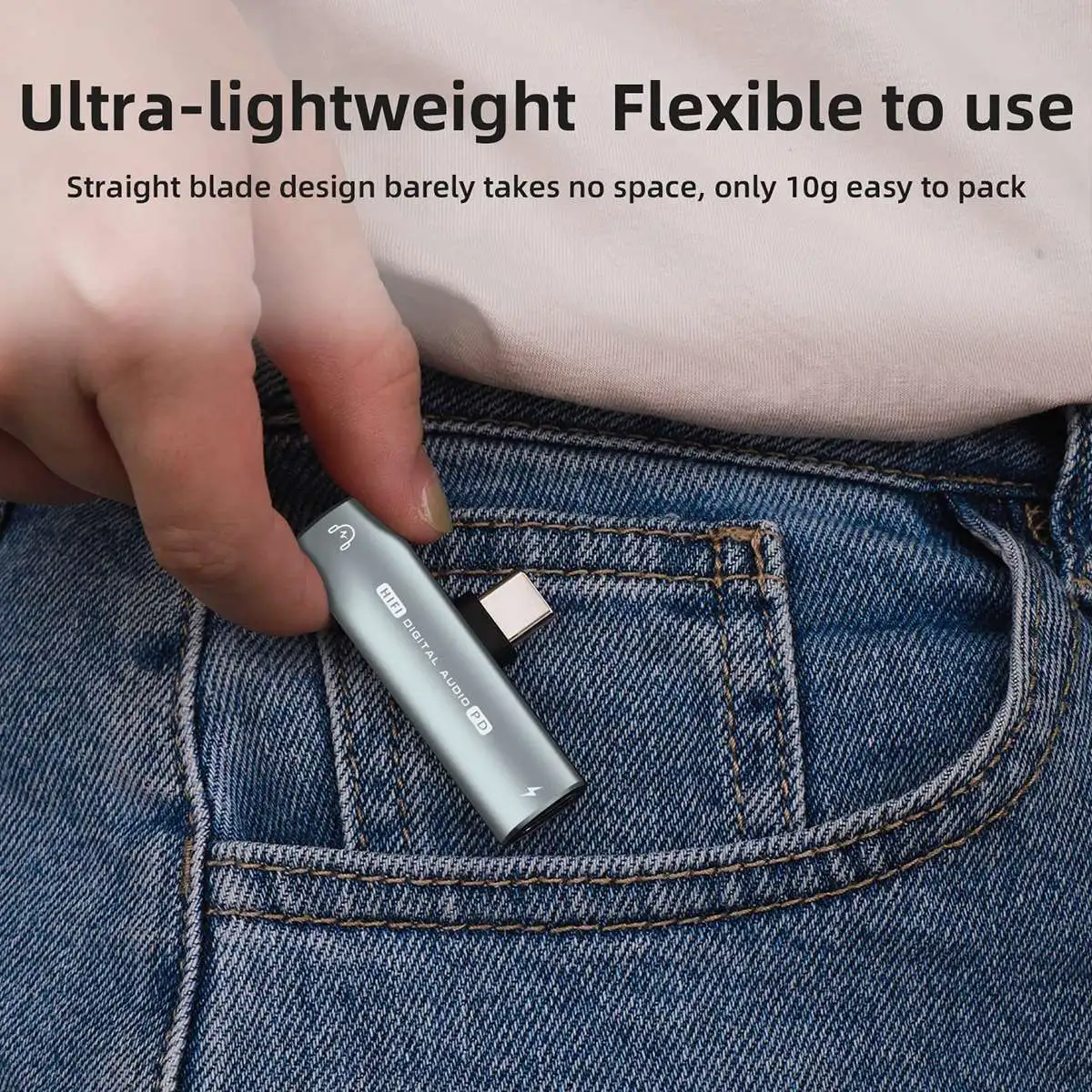 2 in 1 Headphone Adapter, USB C to 3.5mm Audio and Charging Adapter with PD 60W Fast Charge for Sam Sung S22 S21 S20+