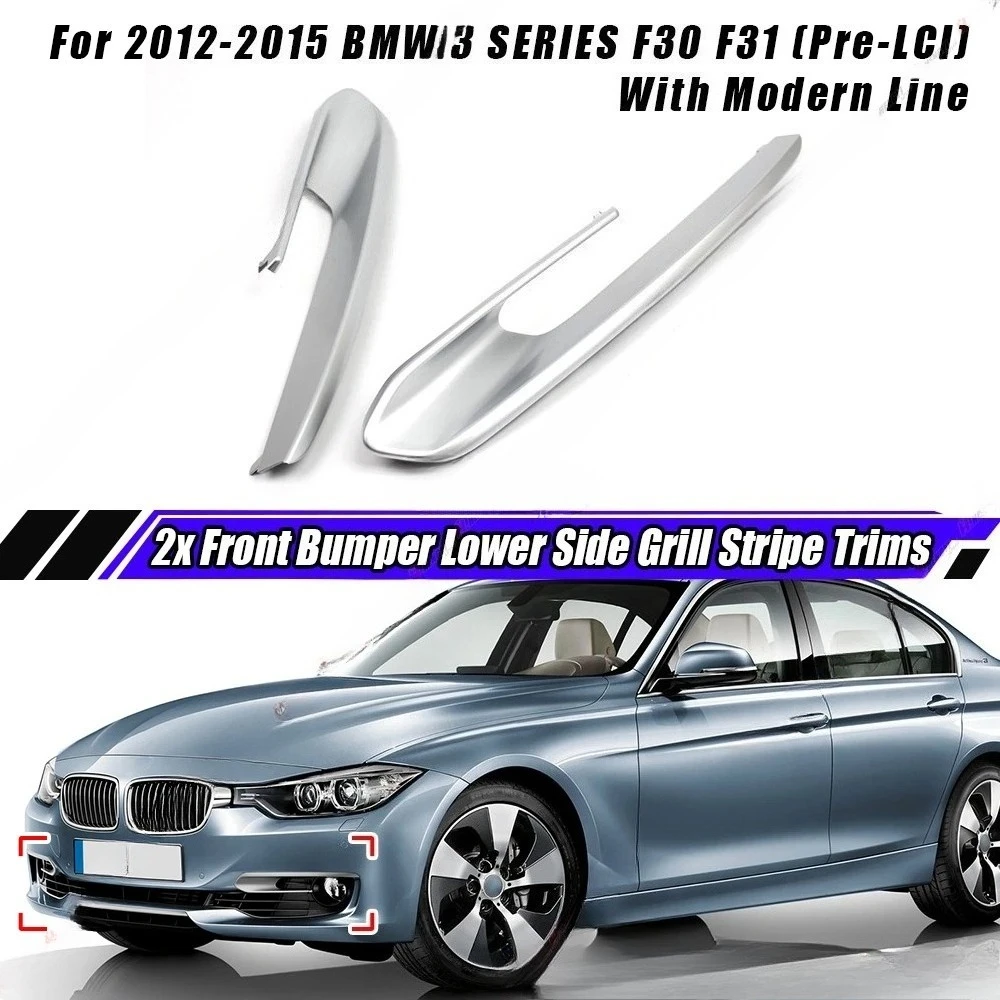 

Left+Right Front Bumper Fog Light Bezel Frame Cover Trim Kit 2012-2015 51117279696 51117279695 For BMW 3 Series F30 2012-2015