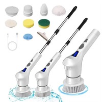 Electric Spin Scrubber for Cleaning Bathroom Cordless Power Shower  with 9 Head -   Brush  Tile Tub