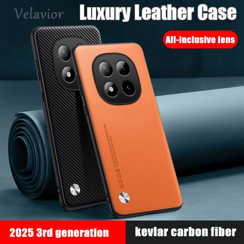 حافظة لهاتف Xiaomi Redmi Note 15 Pro 5G فاخرة من جلد البولي يوريثان غطاء خلفي نوت 1514pro + سيليكون مقاوم للصدمات حماية كاملة للهاتف Fundas #1