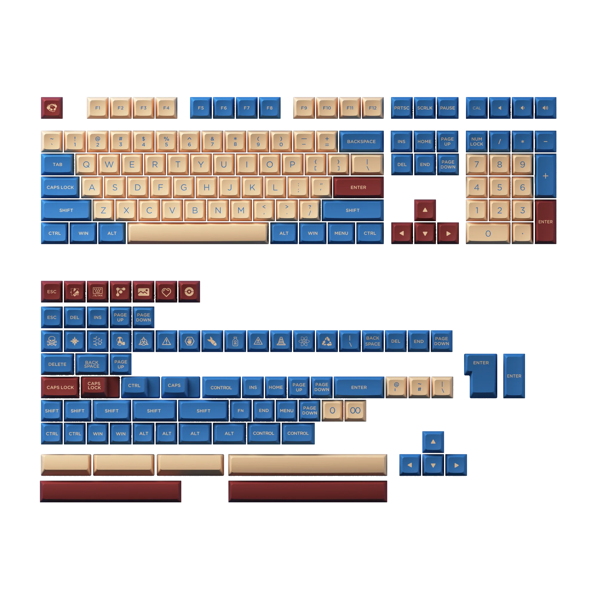 Akko Palace Keycap Set 187-key PBT Double-Shot OSA Profile Mechanical Custom Keyboard Keycaps Compatible with Major Layouts