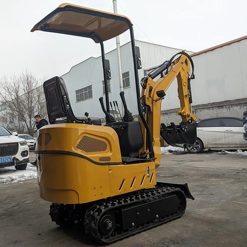 Customized New Design 1.2 ton Small Excavator Farm Tractor Hydraulic Mini Backhoe Digger Excavator Gasoline Engine Mini Digger