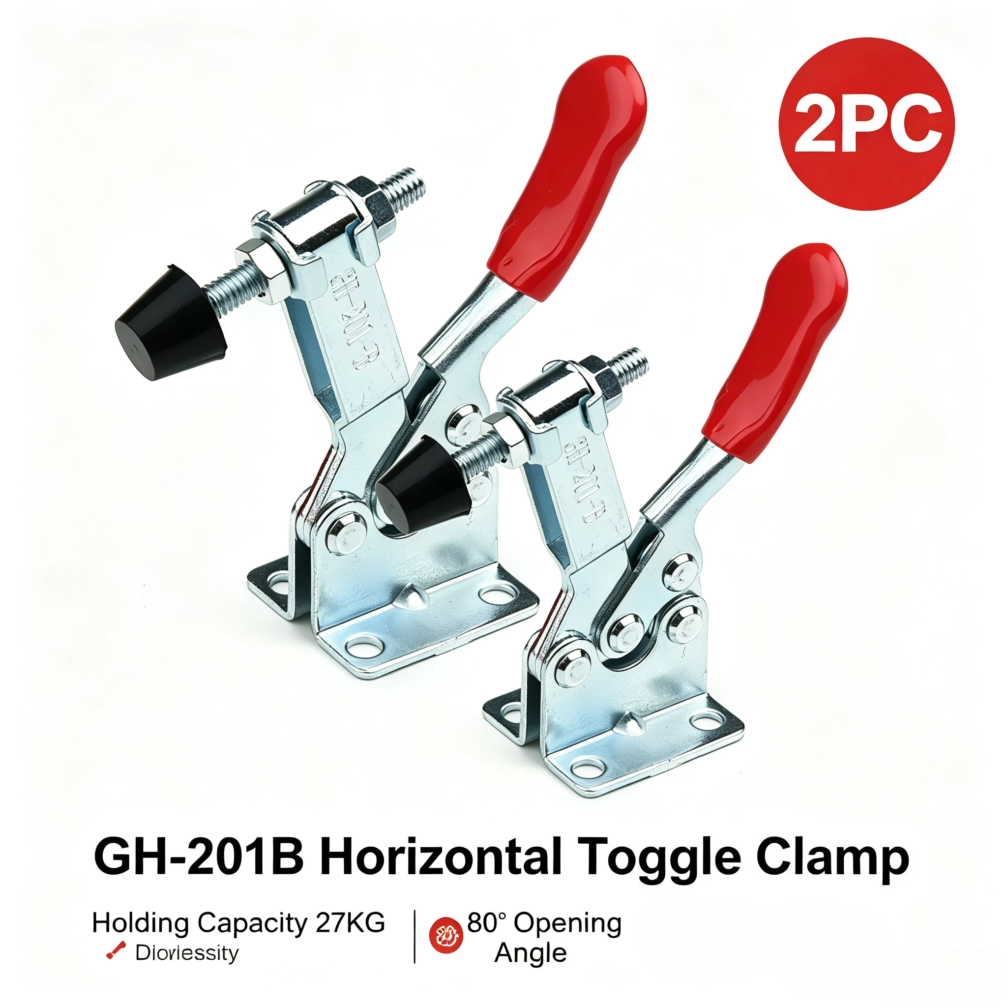 GH-201B Toggle Clamps Woodworking Heavy Duty Quick-Release Clamp Latch Push Pull Foot Workbench Clamping Clamps For Woodworking