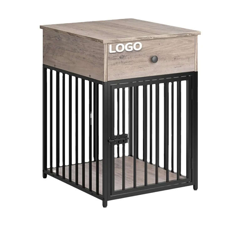 Wholesale Dog Crate Industrial Style Indoor Dog Kennel With Door Dog Cage House Furniture