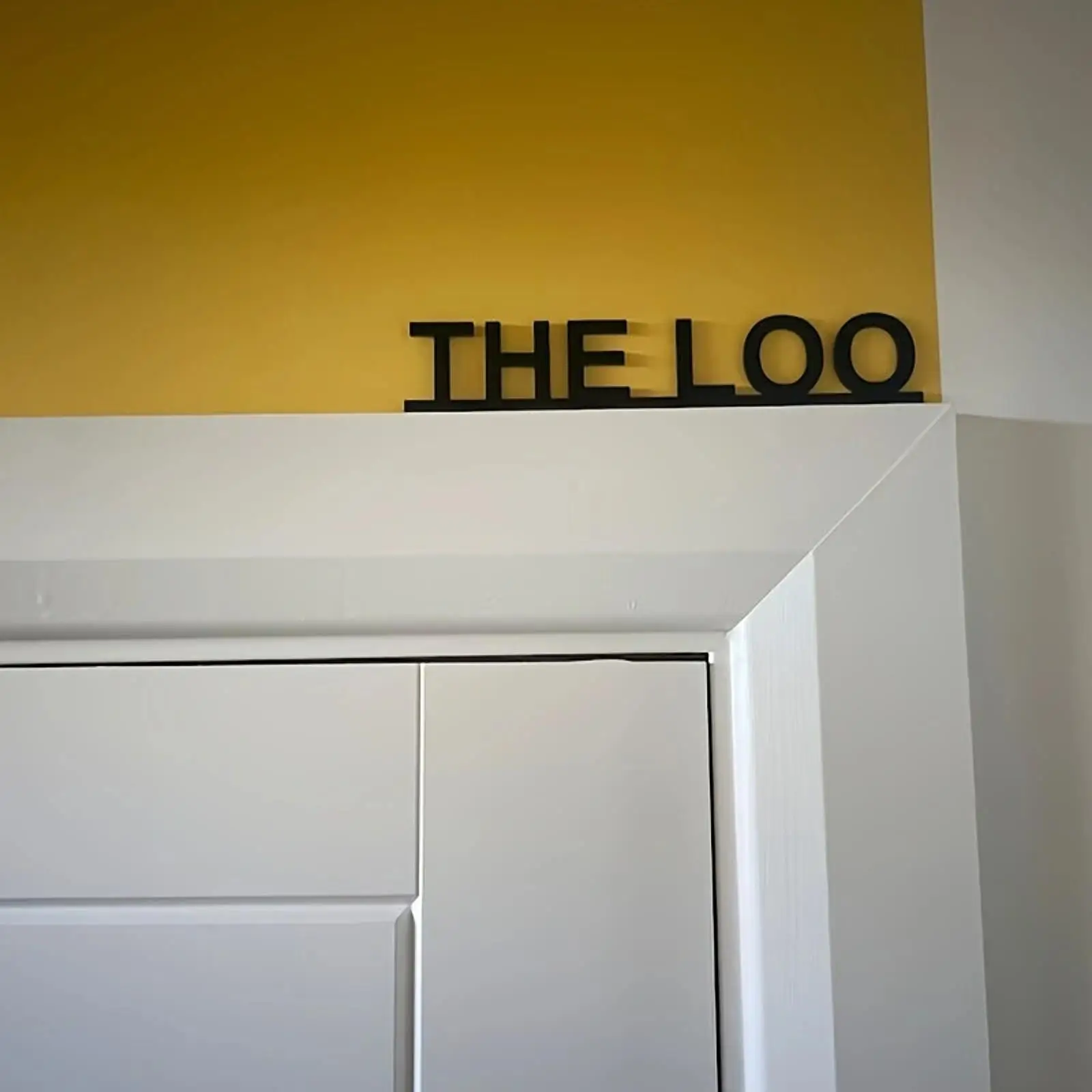 

Funny The Loo Sign Matte Black Door Frame Decor, Funny Bathroom Decor,Metal Toilet Sign,Wall Art Plaque