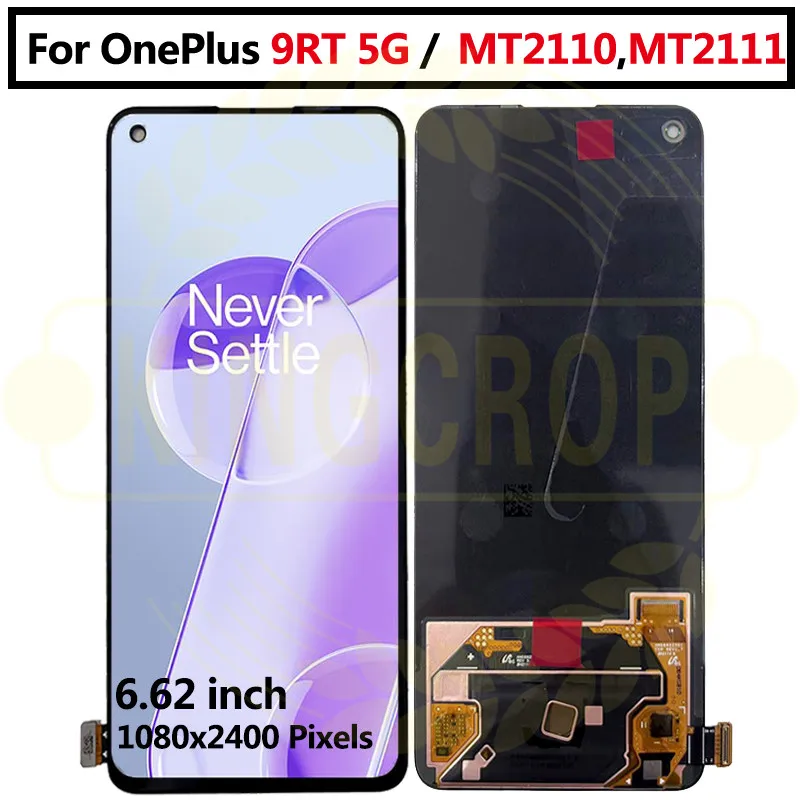 6.62'' Original AMOLED For Oneplus 9RT 5G MT2110 LCD Display Touch Screen Digitizer Assembly For OnePlus9 RT1+9 RT LCD MT2111