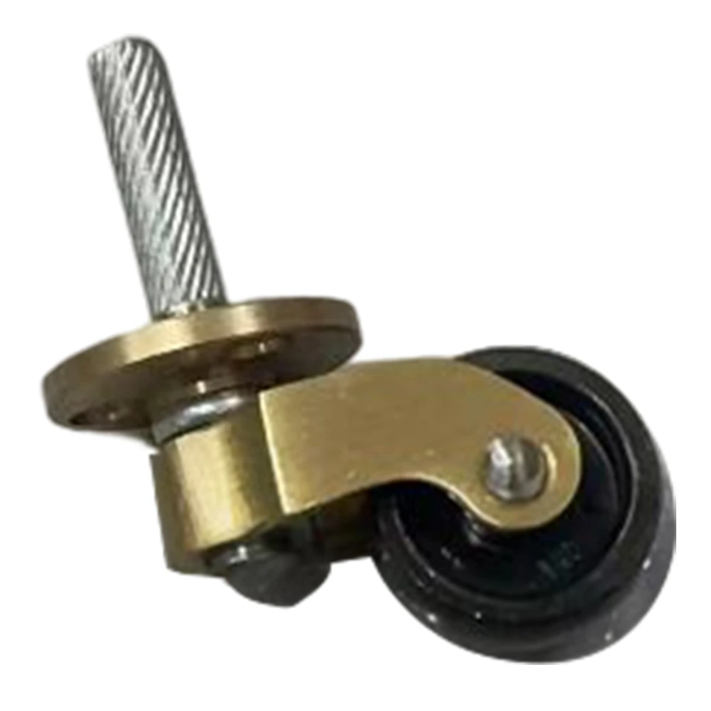 For Living Room Brass Caster Sofa Wheels 360 Rotating Silent Bearing Solid Brass Construction Brushed Finish Top Plate Mount
