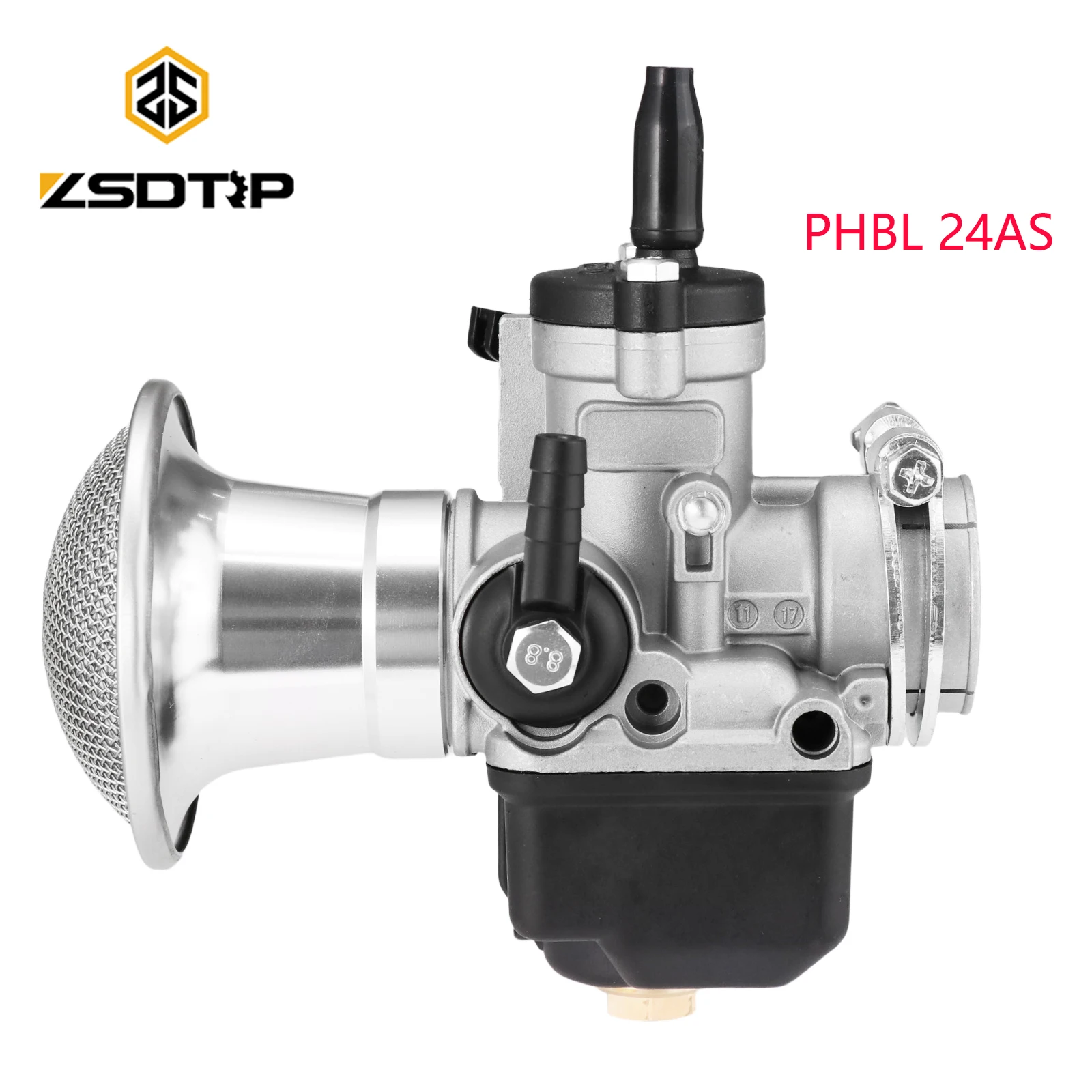 ZSDTRP PHBL 20AS 22AS 24AS Juego de filtro de aire para carburador Velocity Stack Carb R2710 Dellorto para PIAGGIO 100-250CC MBK250