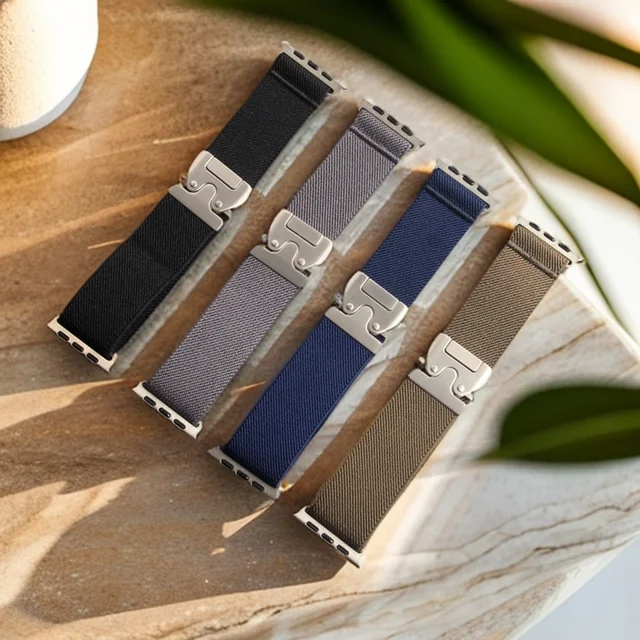 Nylonowa pętla kompatybilna z paskiem do zegarka Apple Watch Series10 9 38/40/41mm 42/44/46/46/49mm kobieta mężczyzna spadochronowa klamra elastyczna opaska