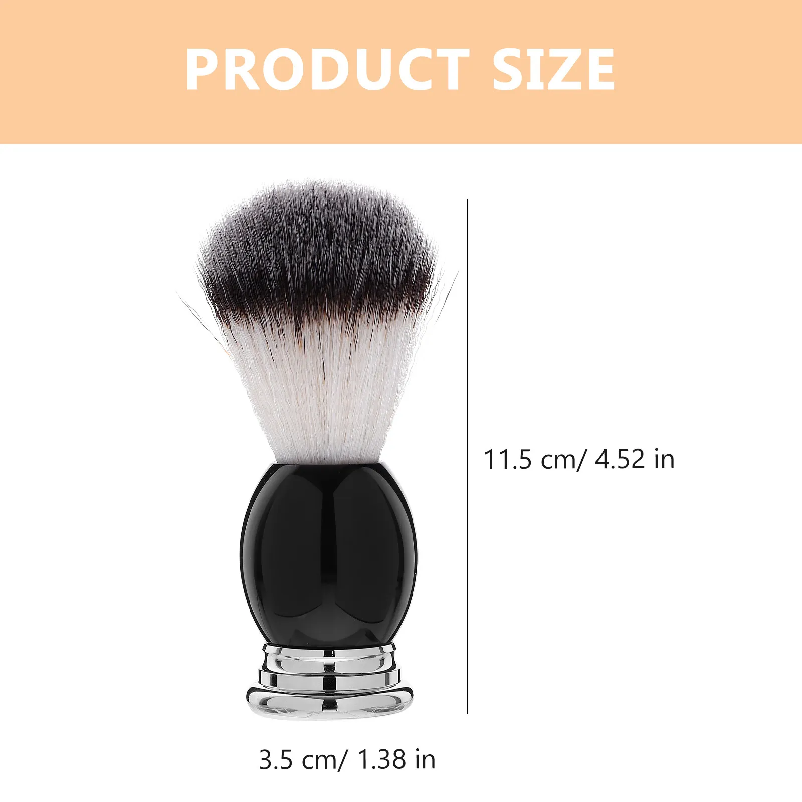 Shaving Brush for Soap Barbershop Style Nylon Resin Bristles Gentle on Skin Deep Cleansing Pore Detox Beard Care Supplies