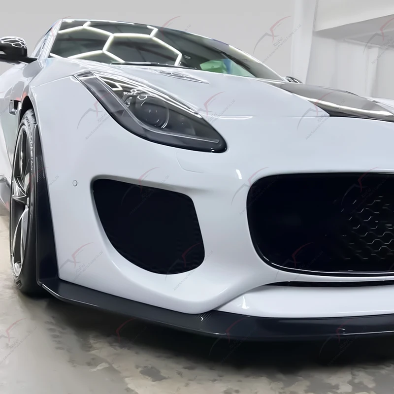 Suitable for Jaguar F-TYPE 2013-2020 P7 modification front bumper assembly front lip front spoiler carbon fiber