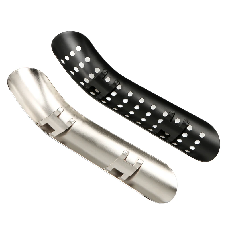 1 Set Motorcycle Muffler Pipe Anti-Hot Decor Guard Protector for Harley Custom Chopper Universal Exhaust Pipe Curved Heat Shield