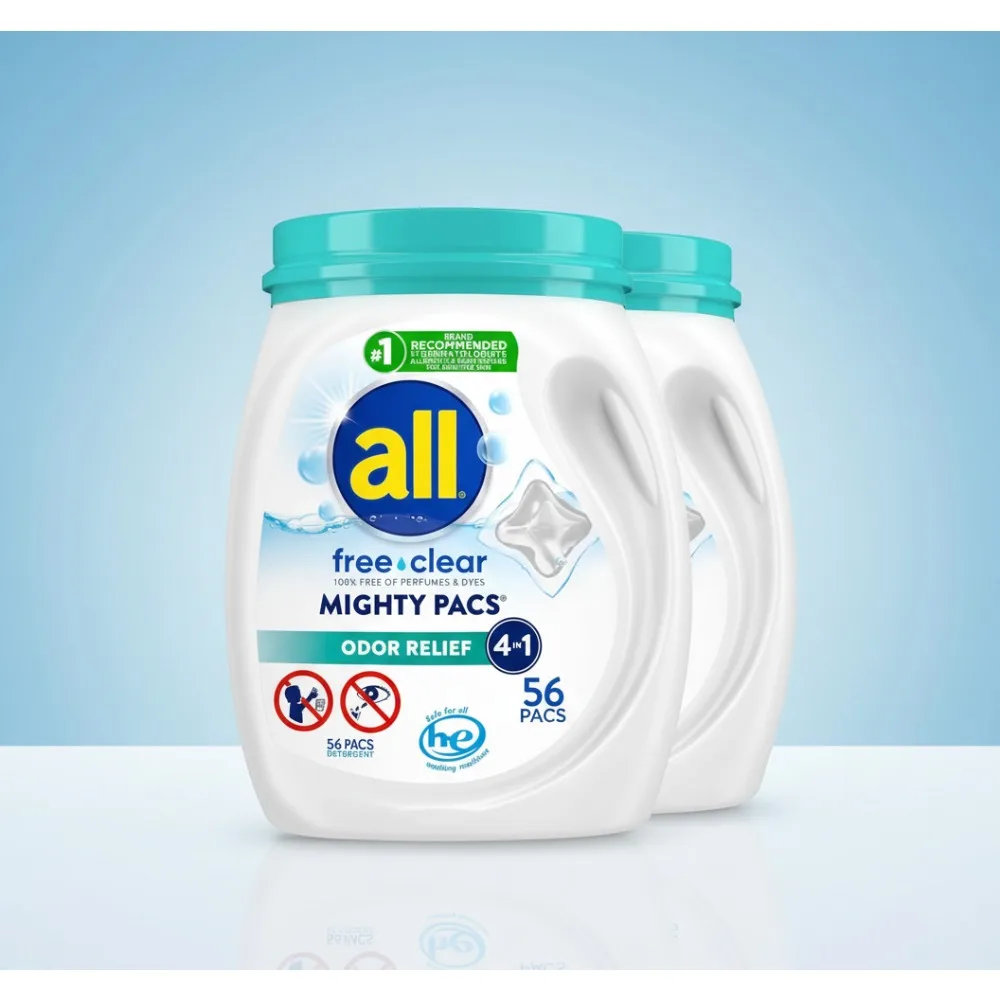 

Hypoallergenic Laundry Detergent Pods, Unscented 112 Loads, Sensitive Skin & Family Safe