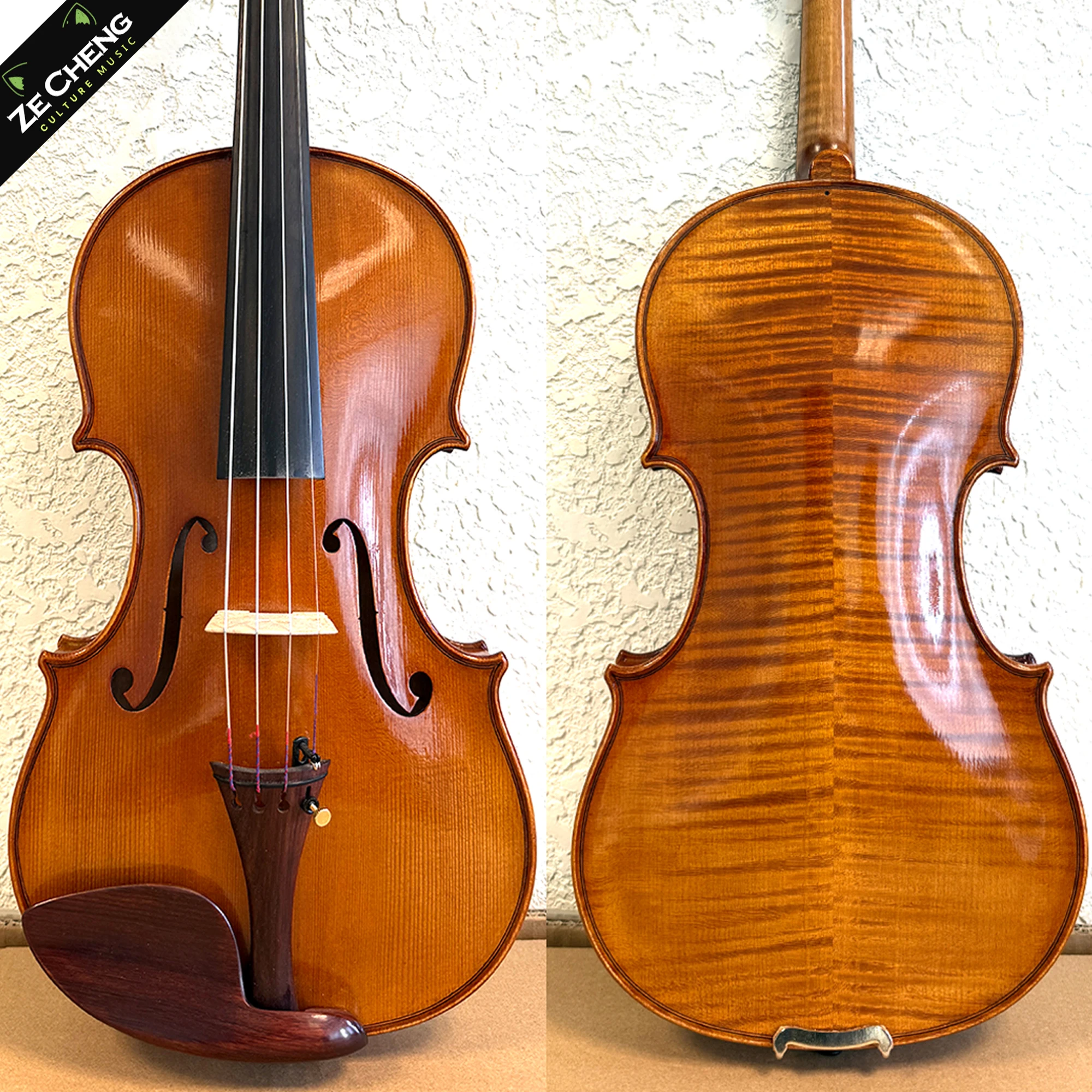 

Handmade High-End Violin 4/4 European Spruce Wood High-Grade Handmade Paint