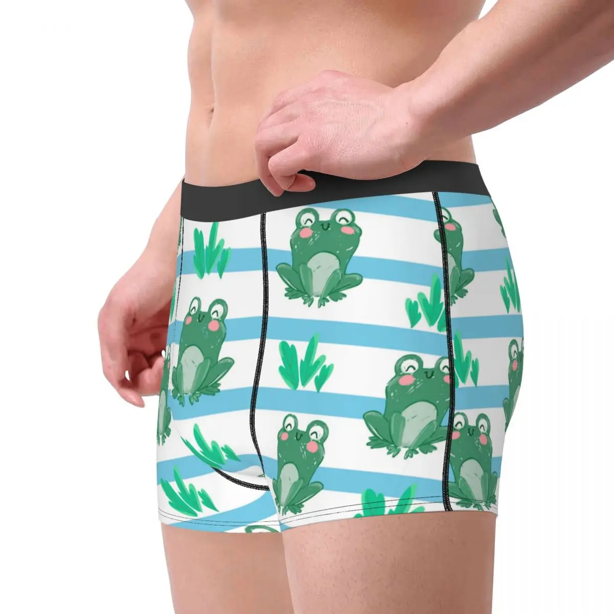 Humor Boxer Frog Cartoon Shorts Panties Men Underwear Frogs Animal Soft Underpants for Male