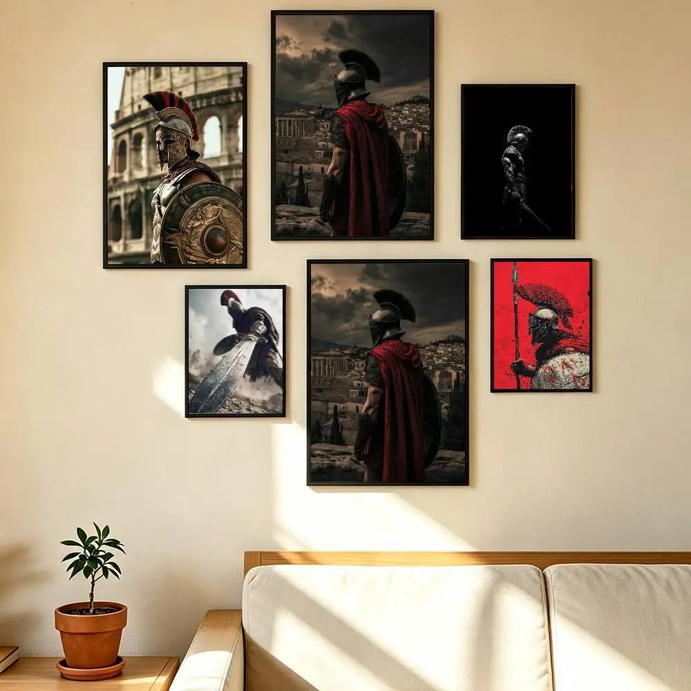 Classical Roman Gladiator Poster High Quality Dorm Living Room Aesthetic Wall Decoration Painting Stickers Gift