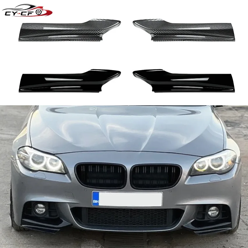 For BMW 5 Series F10 F11 M Sport 520i 530i 2010-2016 Car Front Bumper Lip Fog Light Wind Knife Spoiler Splitter Diffuser Tuning