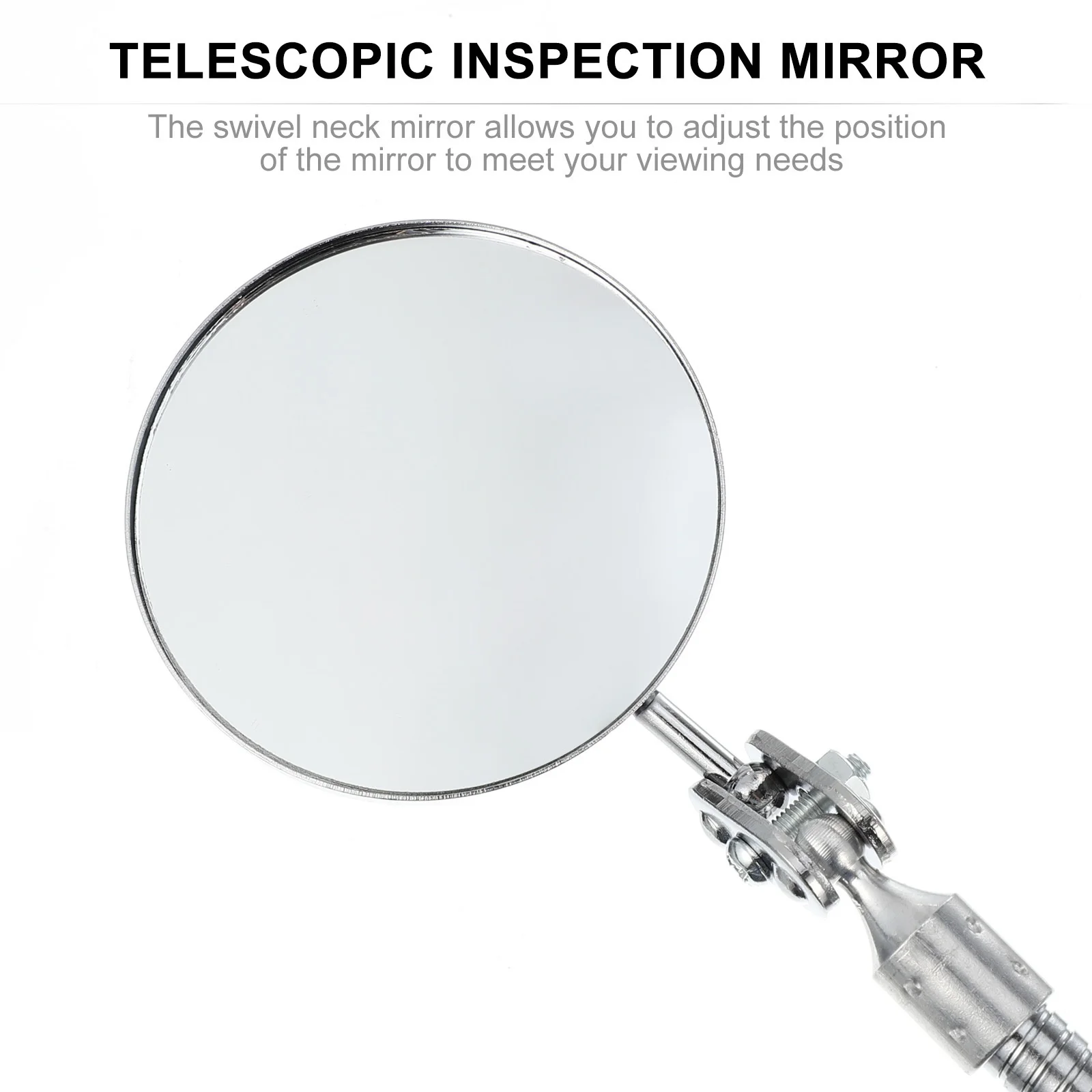 

1Pcs Flexible Inspection Mirror Telescoping Stick 360 Degree Swivel Round Mirror for Vehicle Car Leak Damage Check Auto Tool