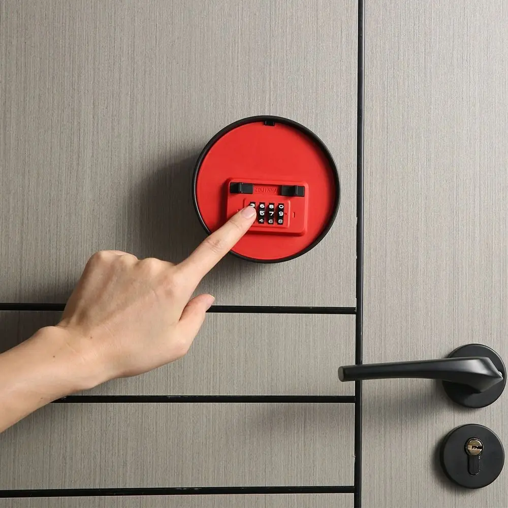 Creative Round Shape Password Box Hidden Resettable Code Security Code Lock Wall Mount Key Storage Case Outdoor Use