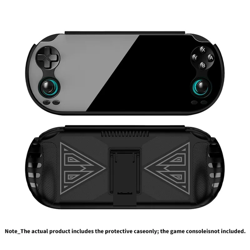 E@MB*RA*aCE^HAPPYa TPU Silicone Case for Anbernic RG VITA/PRO Handheld Game Console Full Protective Cover with Stand for Anberni