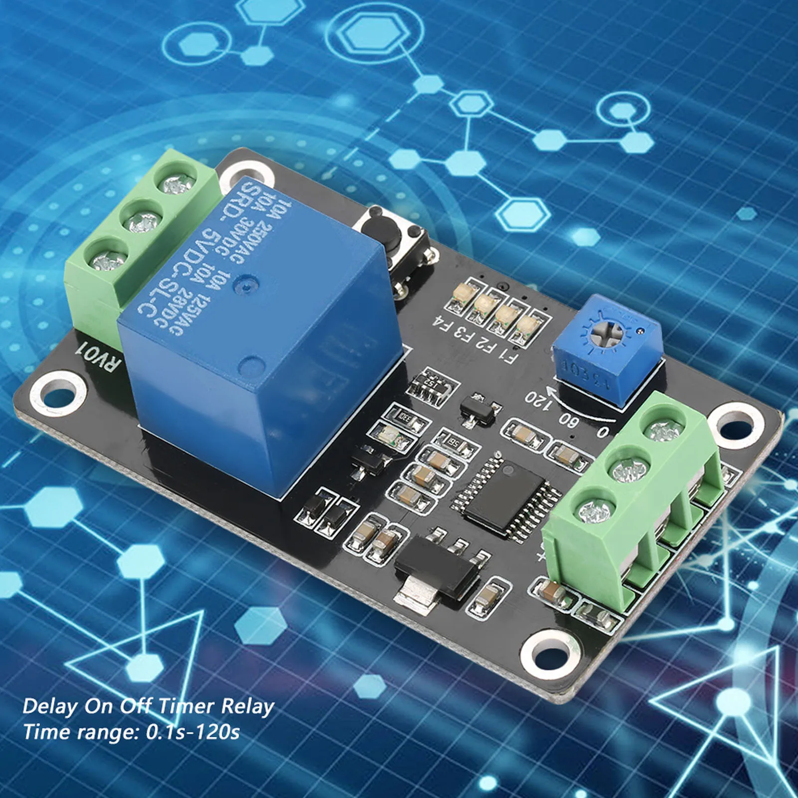 Timer Relay Delay Timer Relay Delay Timer Relay Self locking Delay On Off Time  Super 555 Timer  5V/12V/24V