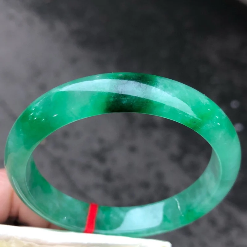 

Certified Natural Grade AAA Ice Burmese Green Jade jadeite bracelet bangle 56MM