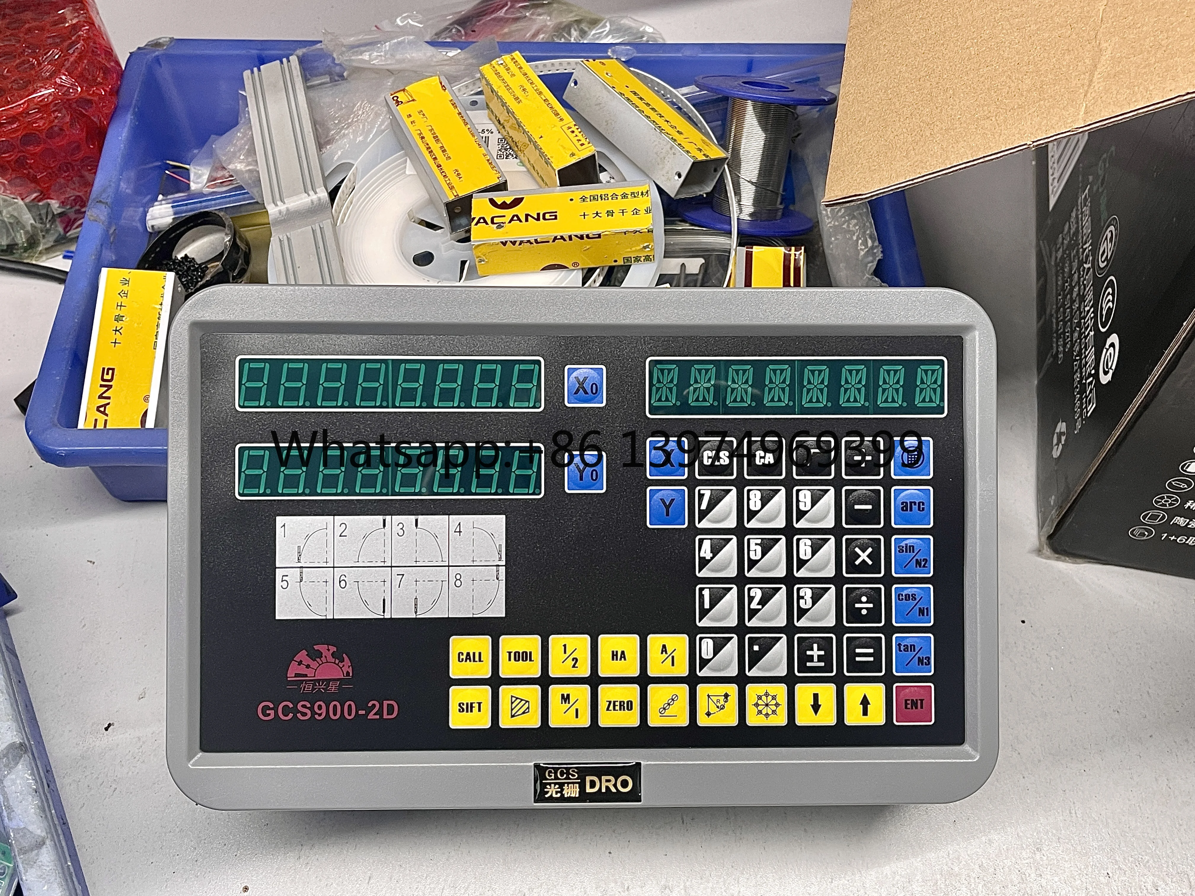 HXX GCS900-2D 2 Axis Linear Scale Kit for Lathe Milling Machine Digital Readout DRO