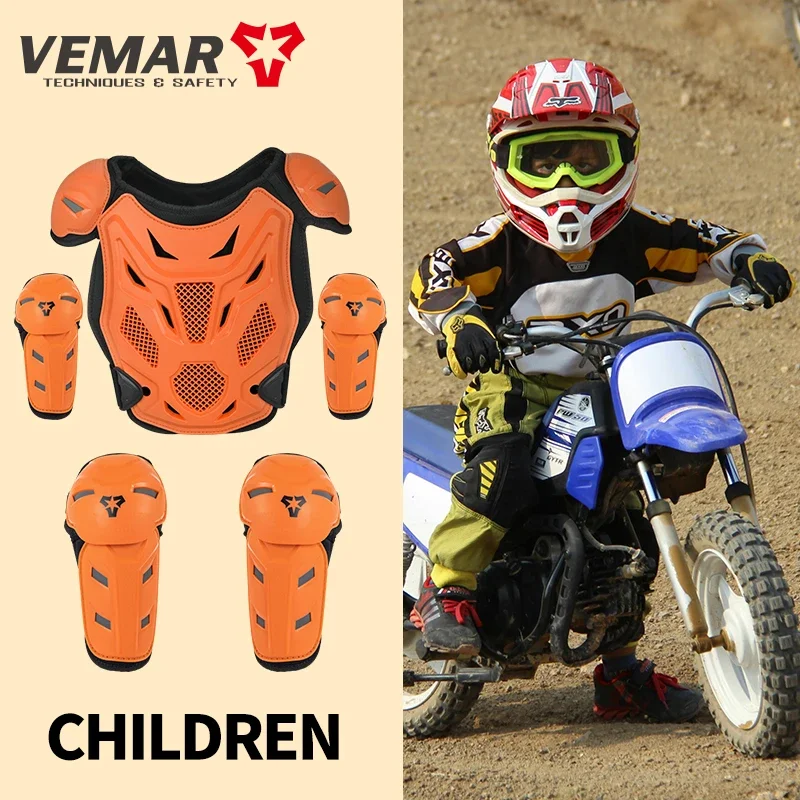 

Children's Riding Safety Gear - Adjustable Kids Chest Spine Back Armor Vest Elbow Knee for Motocross/ATV/Bicycle/Balance Bike