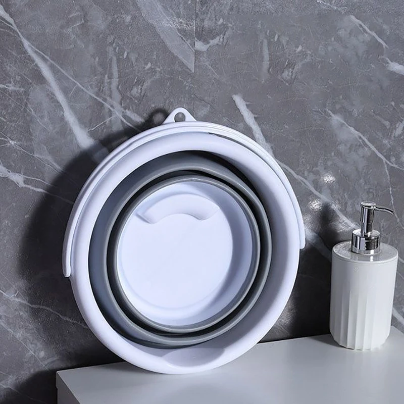 

F2 3/5/10l Portable Foldable Water Bucket Folding Buckets With Handle Backpacking Camping Outdoor Fishing Cleaning Products Home