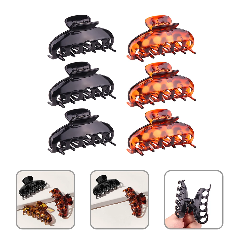 

6Pcs Hair Clips ABS Plastic Shower Bath Styling Tools Durable Teeth Design Women Travel Hair Jaw Clips Shopping