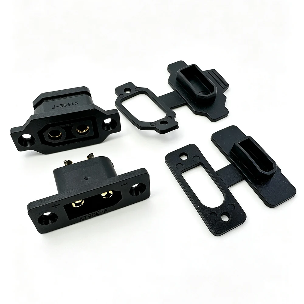 XT90E-M/F Ladeanschluss-Stecker XT90 Männlich/Weiblich Vergoldeter Anschluss mit Fixierloch Wasserdichte Kappe für ESC Motor Flugzeug Drohne – Detail 9