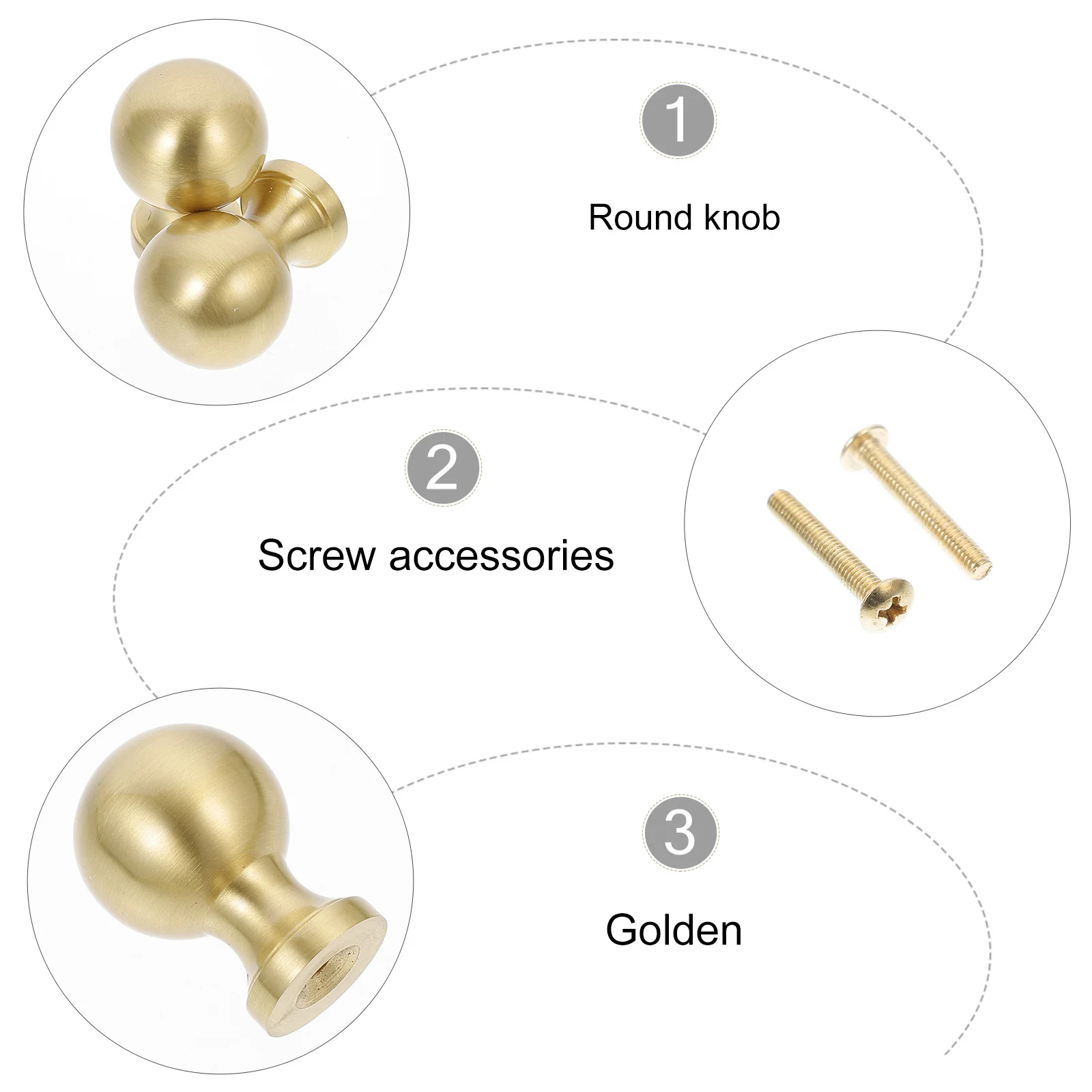 2 قطعة مقابض للخزانة المستديرة الذهبية ثقب واحد درج سحب المقابض لخزانة مضمد خزانة خزانة تجديد #6