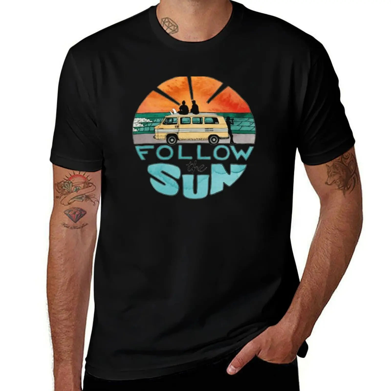 

follow the sun T-Shirt t shirts for man cotton soft man t shirt heavy cotton T-Shirt