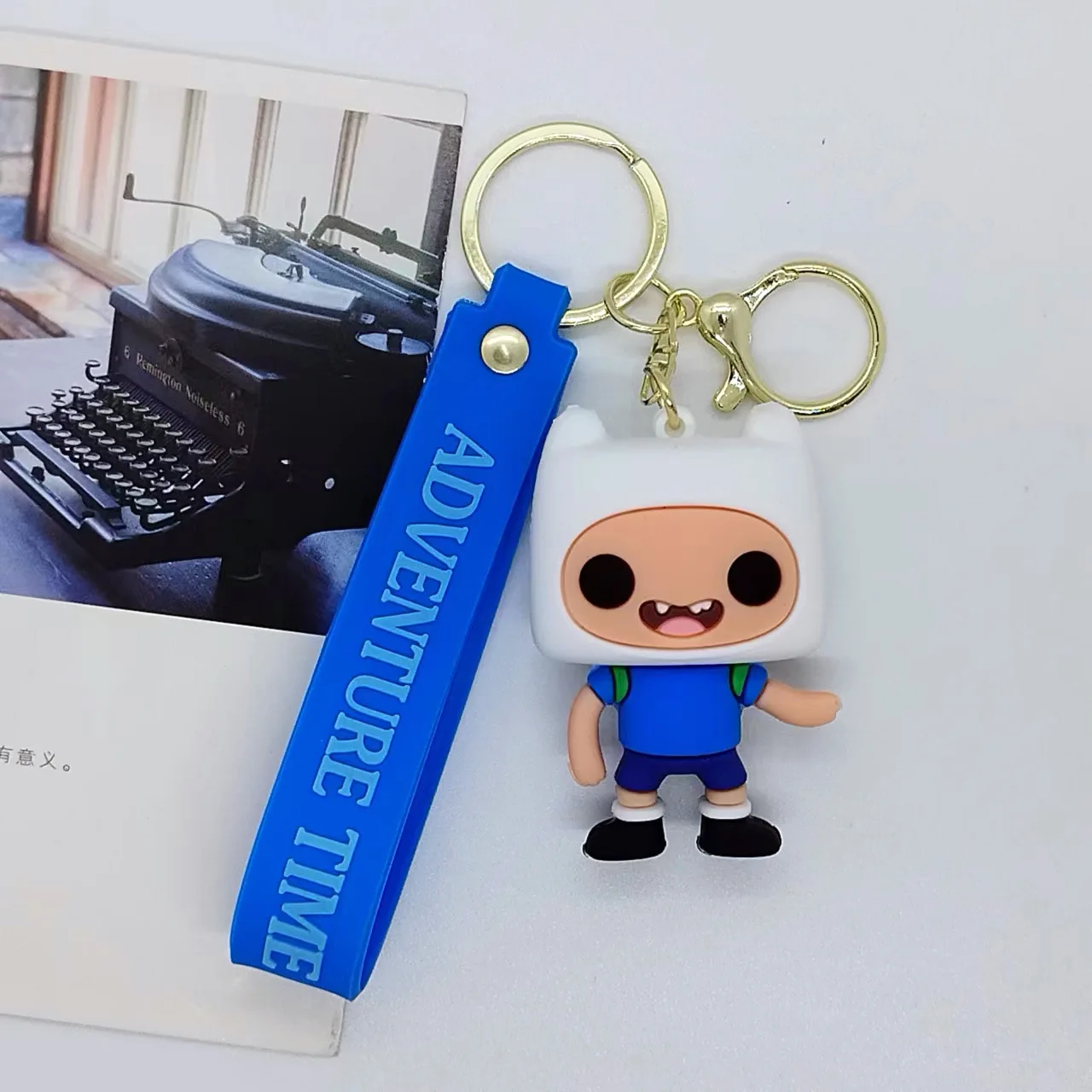 Cute Adventure of Time Keychain Kawaii Accessories Keychains Women Men Bag Keyring Teacher Friends Couples Kids Gift