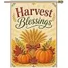 NGZ Harvest Blessings Wheat Garden Flag 28X40 Inch Linen for Thanksgiving llz